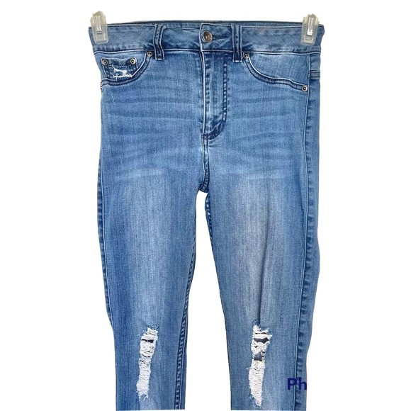 Blackheart Jegging Jeans Skinny Womens Size 3 Hot Topic Destroyed Distressed - Picture 3 of 12
